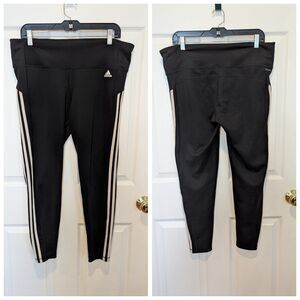 Adidas Women's Fitted XL Athleisure Black Pants